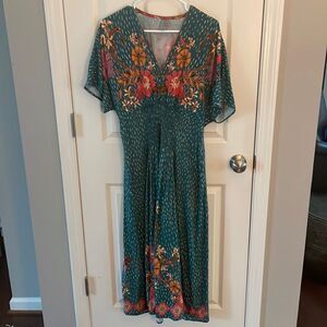 Bl^nk (Anthropologie) tropical print dress, one size fits all